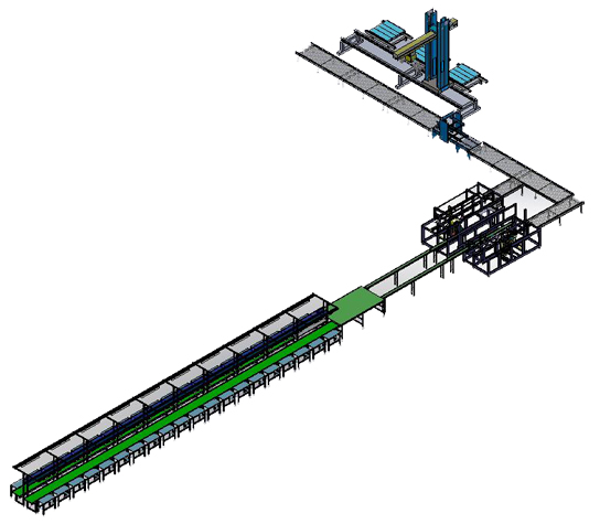 九陽人工裝盒，自動裝箱碼垛線